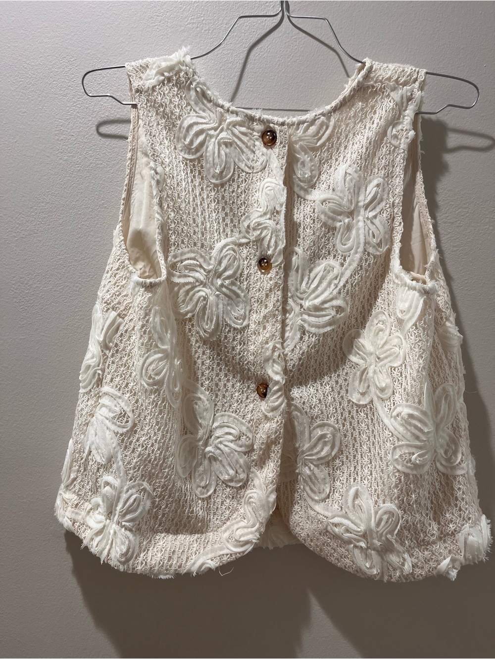 SHEIN Cream Lightweight Layered Vest